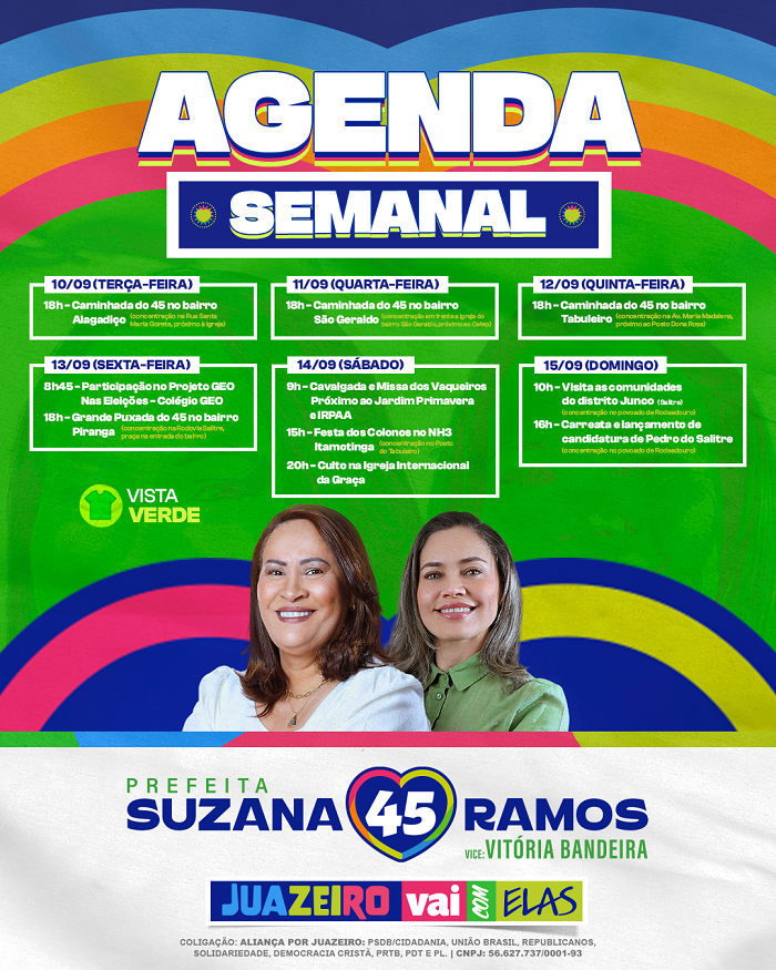 Suzana dá início a uma agenda intensa de campanha na semana; caminhada no Alagadiço está marcada para esta terça, informa assessoria